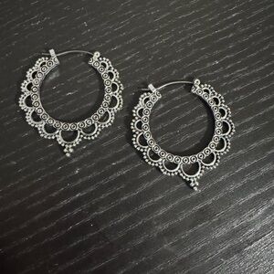 Elegant Silver Hoop Earrings